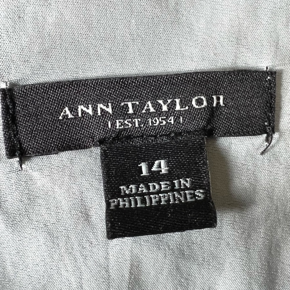 Ann Taylor Tweed Sleeveless Black Trim Casual Shift Dress Women’s 14 - Picture 11 of 12